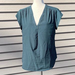 Polka Dot Short Sleeve Blouse